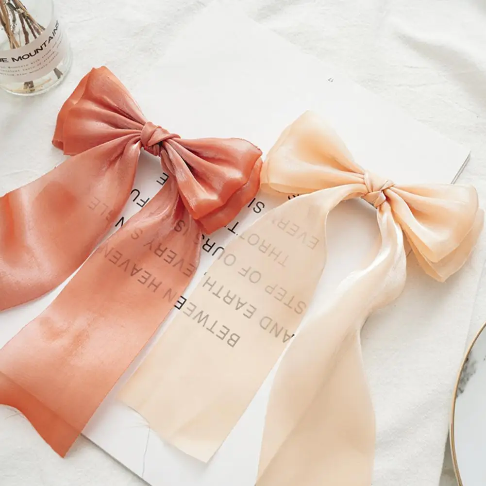 

Mermaid Ji Xuesha Ribbon Bow Hairpin Fashion Hair Lady Hairpin Ponytail Accessories Color Hair Band Hair Women Barret E4O1