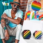 Мужское кольцо-вывеска Vnox, черное кольцо-штамп из нержавеющей стали с радужными полосками, ювелирные изделия для мужчин в стиле панк-рок, 19 мм