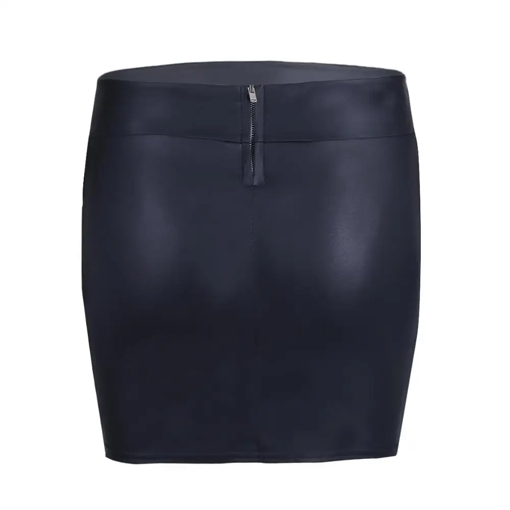Женское нижнее белье мини юбка для секса из искусственной кожи на молнии Мягкая