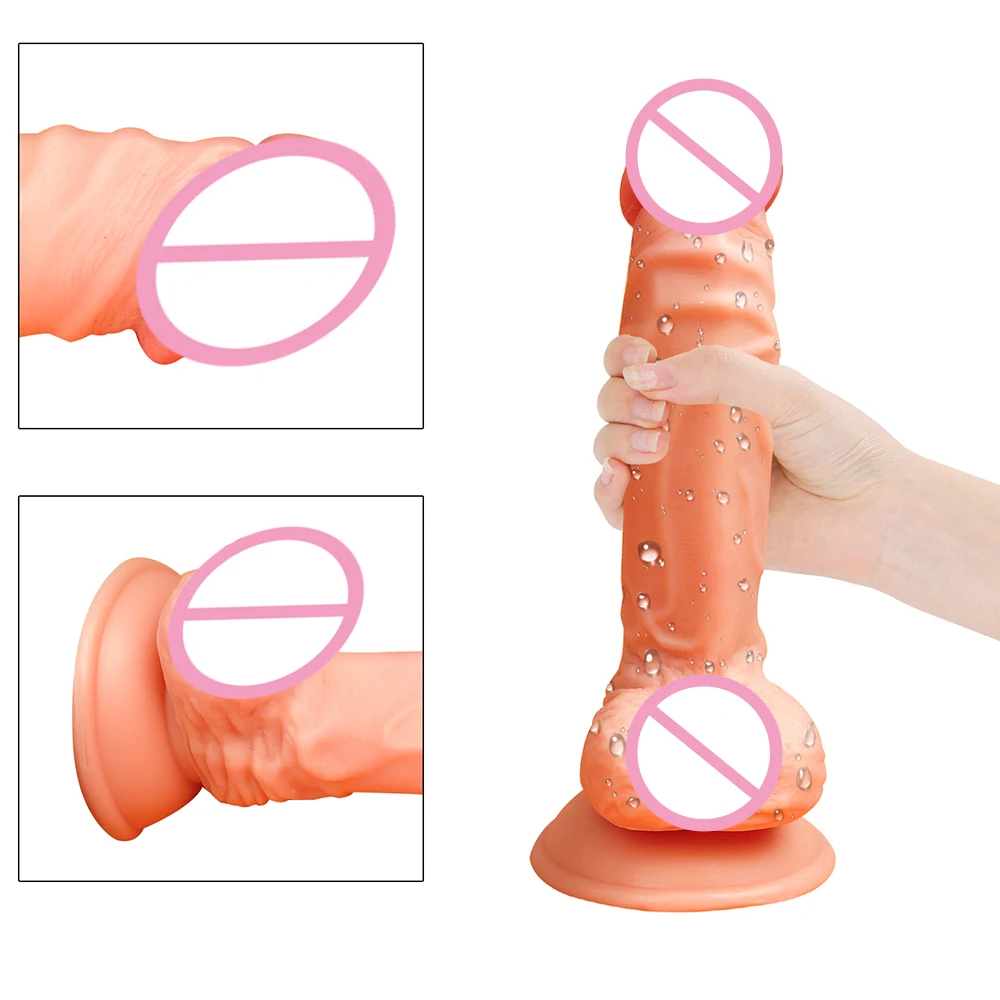 Страпон реалистичный фаллоимитатор на присоске из ПВХ без вибрации женский