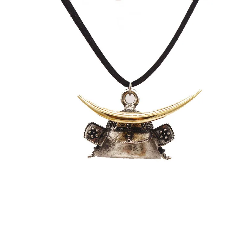 Ожерелье с подвеской в стиле ретро для мужчин и женщин Эдо шлем самурая броня