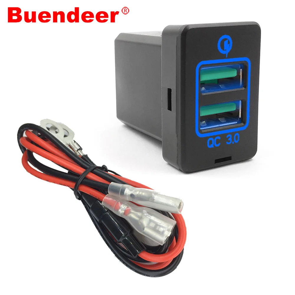 Зарядное устройство Buendeer с двумя USB-портами и дисплеем 12-24 В | Автомобили