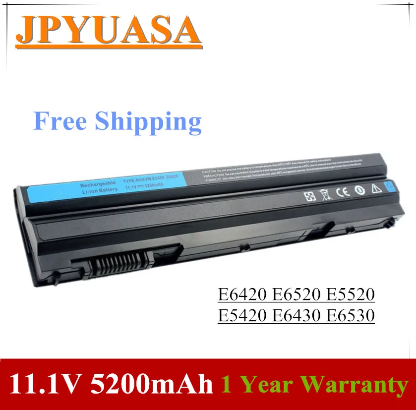 Аккумулятор для ноутбука 7XINbox 11 1 В 5200 мАч T54FJ M5Y0X N3X1D P9TJ0 Dell Latitude E6420 E6520 E5520 E5420 E6430 E6530