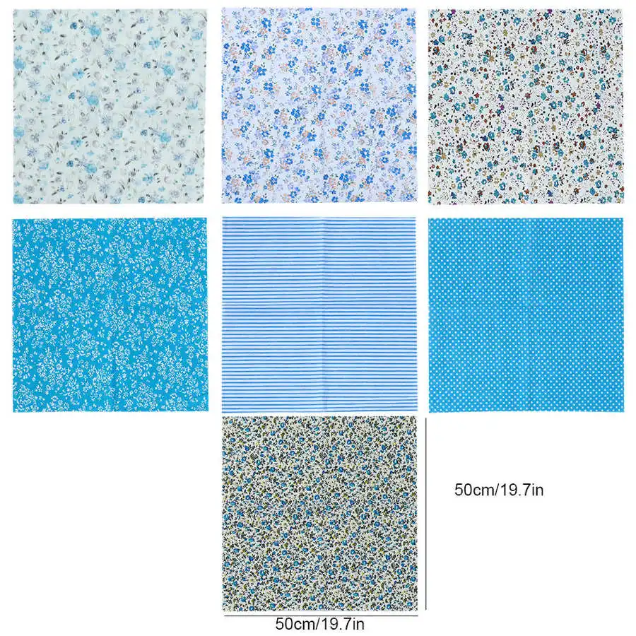 Хлопчатобумажная ткань с принтом Blue Lake различные красивые узоры для шитья