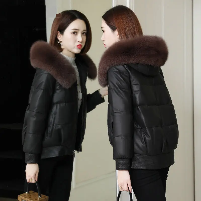 Женская зимняя мода 2021 короткие однотонные свободные пальто женская куртка с