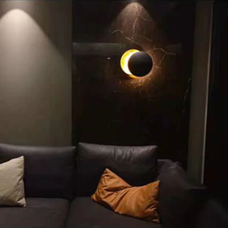 

Moon Concept Lunar Eclipse Wall Lamp Nordic Aisle Staircase Modern Minimalist Bedroom Bedside Light