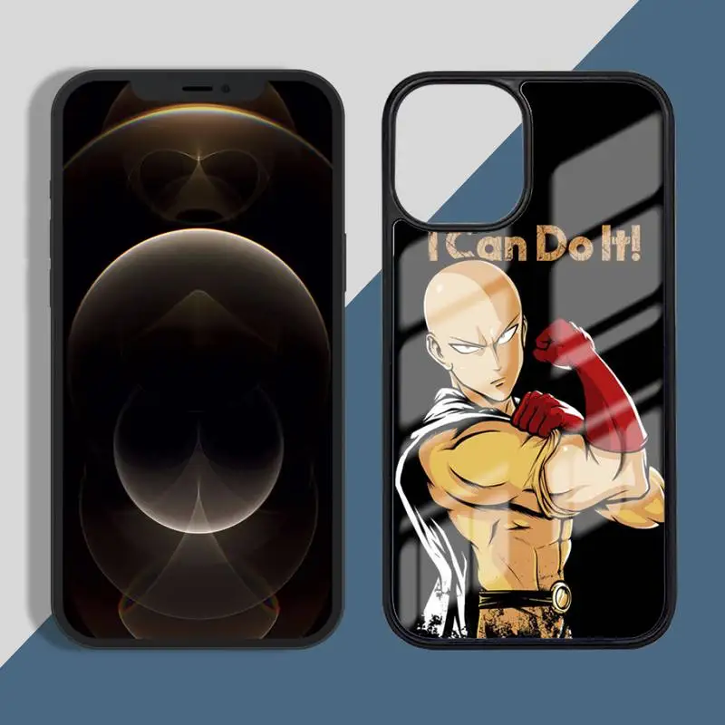 

Anime One Punch Man Phone Case PC for iPhone 11 12 pro XS MAX 8 7 6 6S Plus X 5S SE 2020 XR