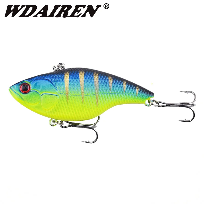 

1Pcs Winter VIB Fishing Lure 7.5cm 18g Vibration Artificial Hard Bait Treble Hooks Bass Pike Trolling Pesca Fishing Tackle
