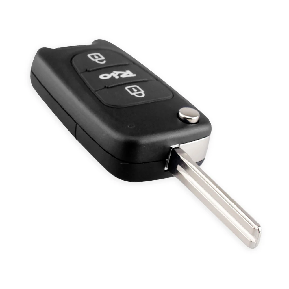 Автомобильный ключ KEYYOU для Kia Rio 3 кнопки флип Обложка сменная ключ оболочки пустой пульт дистанционного Fob чехол Cut/Uncut Blade KeyCase
