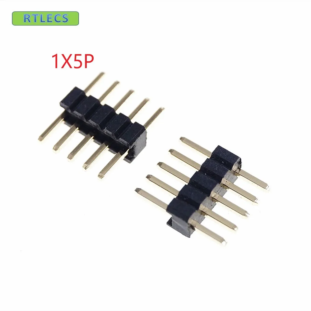 1000 pcs 1x5 P 5 Pin 1.27 mm PCB Male Header Single row Straight PCB Through Hole Pin Headers Rohs Lead Free