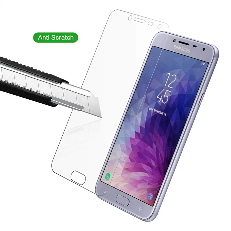 2.5d 9h закаленное стекло для samsung galaxy j4 2018 on j400 j400f/ds защитная пленка экрана защитное
