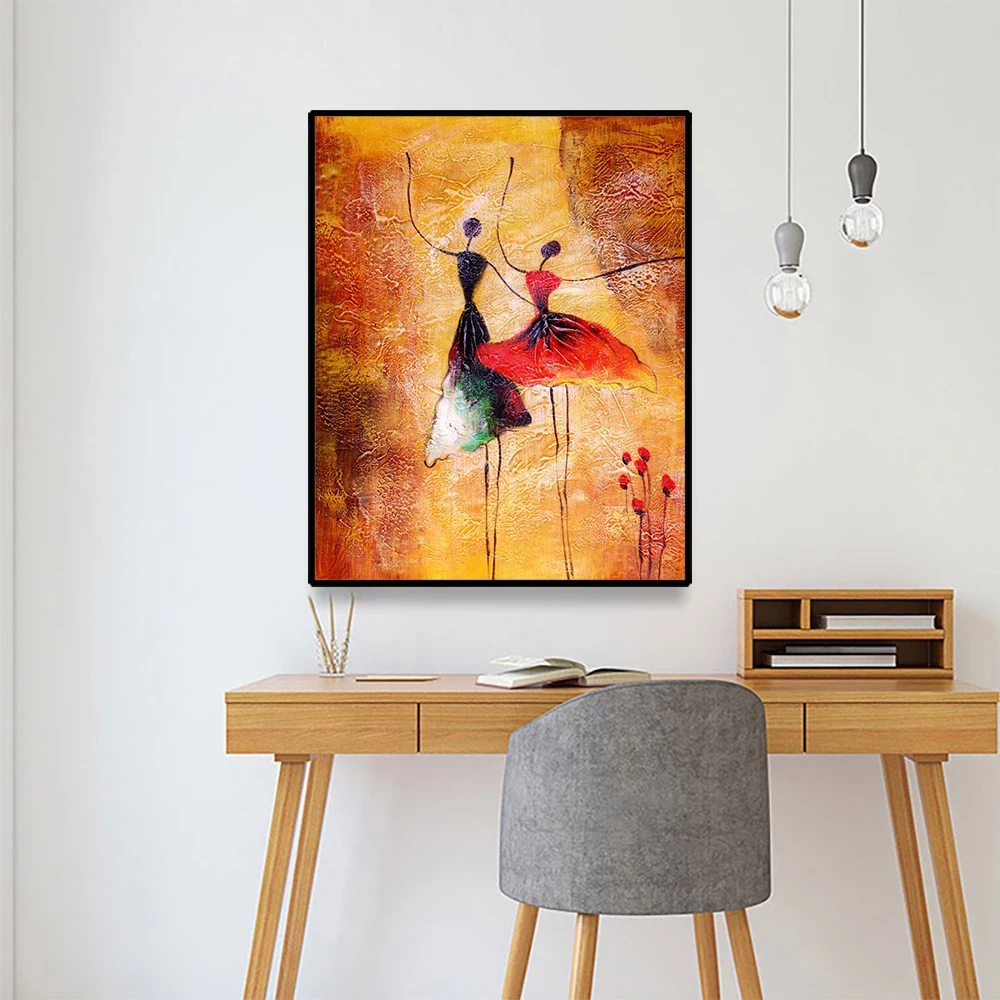 Wall Pictures For Living Room Dancing Girs Picture PosterCanvas Painting Calligraphy Posters And Prints Home Art Decorate | Дом и сад