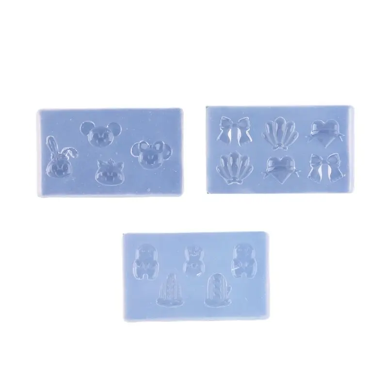 

3 Pcs/set DIY Mini Ear Studs Silicone Mold UV Resin Crafts Jewelry Making Epoxy Molds