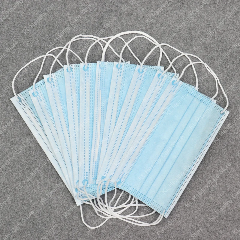 Fast Delivery 3-layers Mask Face Mouth Masks Non Woven Disposable Anti-Dust Meltblown Cloth Earloops | Красота и здоровье