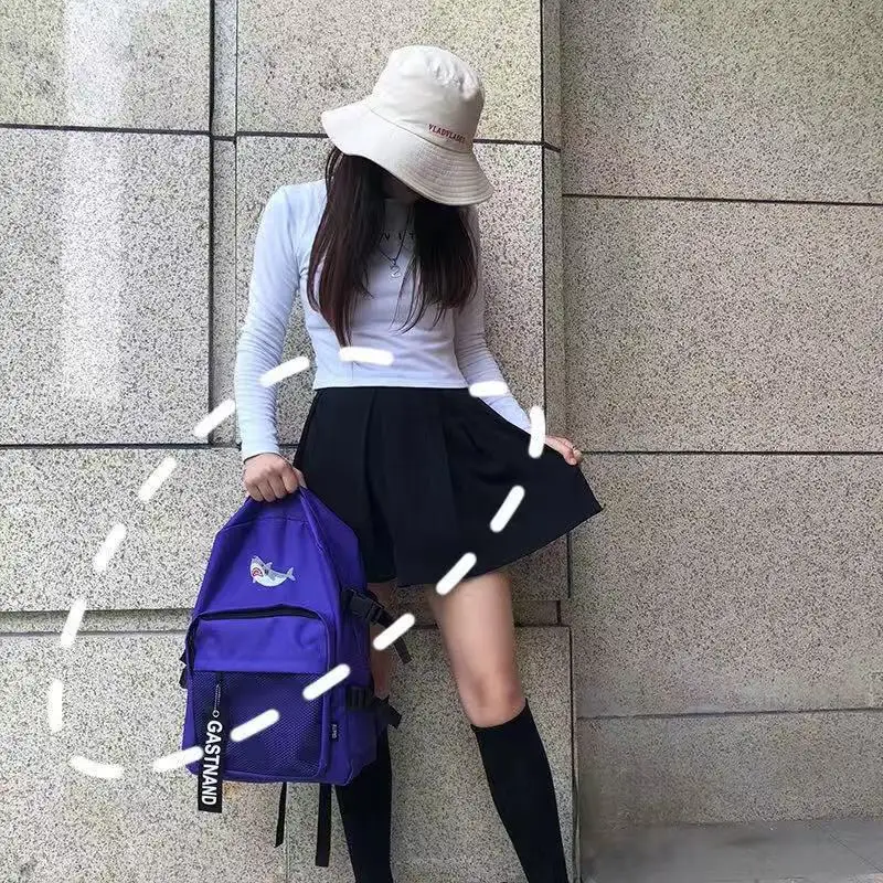 Youda новый сплошной цвет Оксфорд ткань вместительный школьный портфель