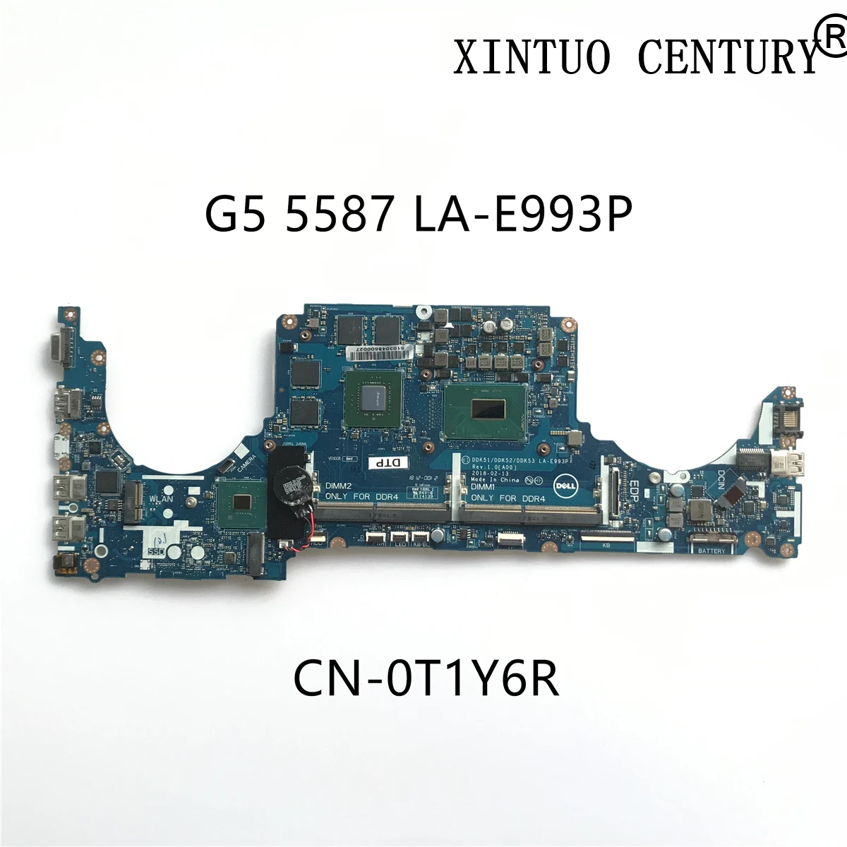 

CN-0T1Y6R 0T1Y6R T1Y6R для Dell серии G5 5587 P71F Материнская плата ноутбука LA-E993P W/ I5-8300H N17P-G0-A1 GTX1050 4 Гб DDR4 100% тест