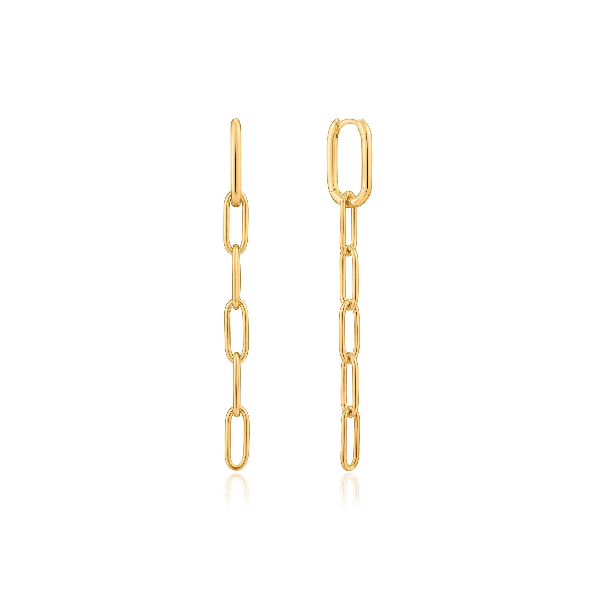 

Gold Silver hanging Cable Link Earrings For Women Simple Dangle Drop Pendant Ear Jewelry Luxury Quality Female Gift New Fashion