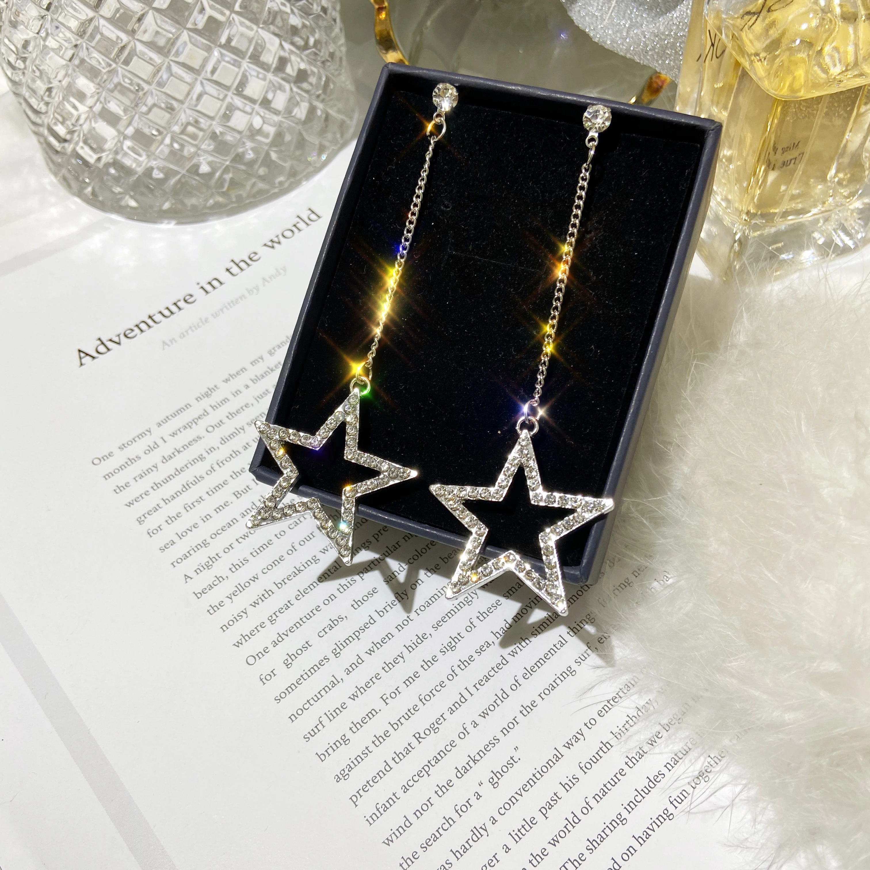 Женские свадебные серьги элегантные с кристаллами модные ювелирные