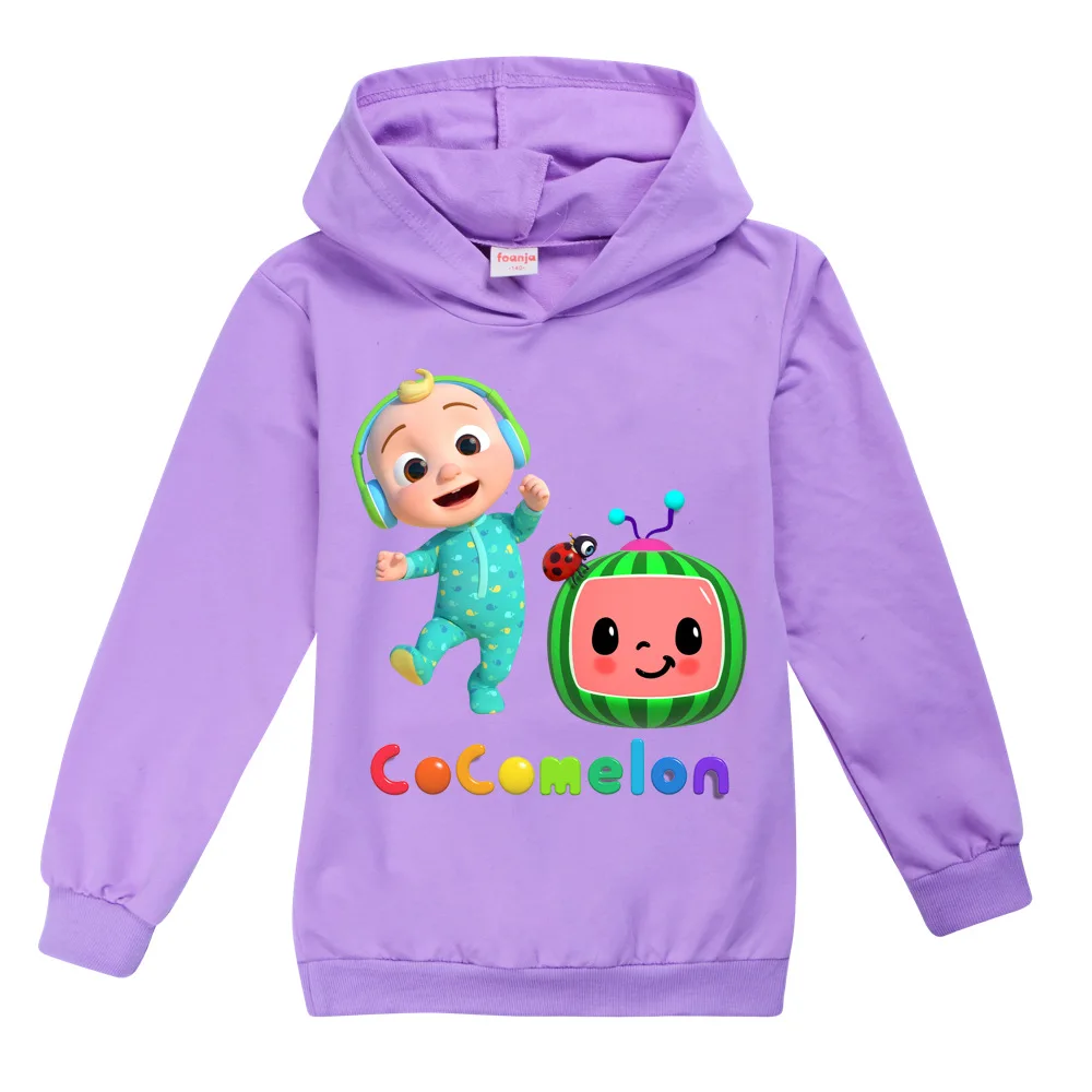 Cocomelons-ropa de algod&oacute;n para ni&ntilde;os de 8 a 12 a&ntilde;os, ropa de Boutique para Primavera, sudaderas con capucha para beb&eacute;s, Tops para beb&eacute;s, ropa Yongth de 7 a&ntilde;os-4