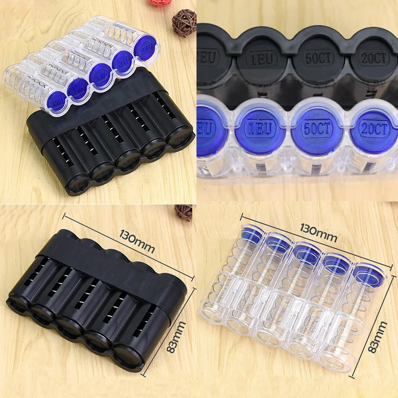 Монеты ящик для хранения кошелек монеты евро диспенсер монетница чехол Высокое