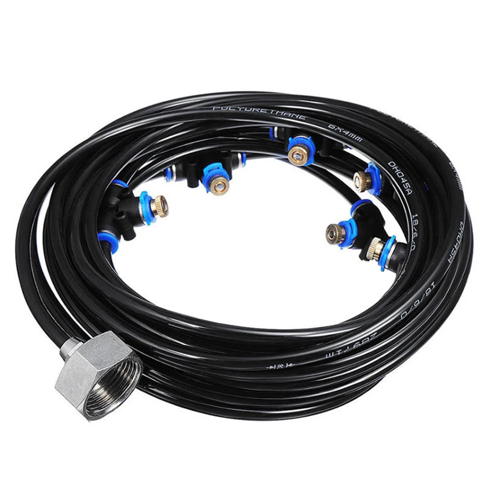 

1set Water Misting Cooling System Kit Cooling Spray Set Garden Cooling Low Pressure Spray Outdoor System Atomization Tube Set