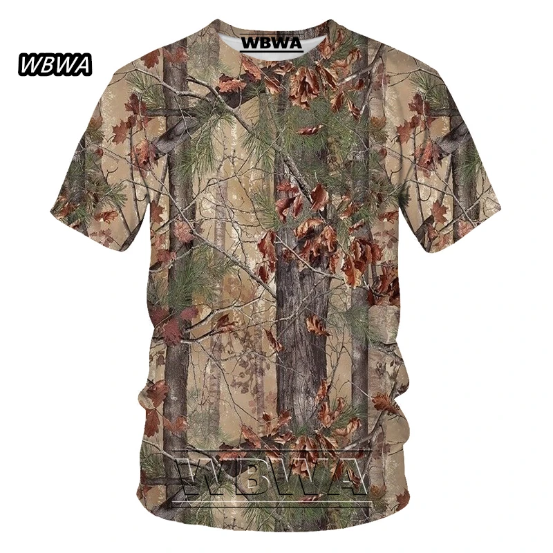 WBWATop Weed Camouflage T Shirt Men Wild Hunting Game 2021 Latest 3D Print Jungle Passion Women Tshirt Reindeer Funny Clothing