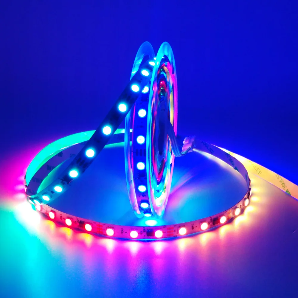 SM16703 WS2811 Addressable Rgb Led Strip 60 leds/M 12V digital 5050 programable 5M Smart Pixel Led Tape for led madrix project