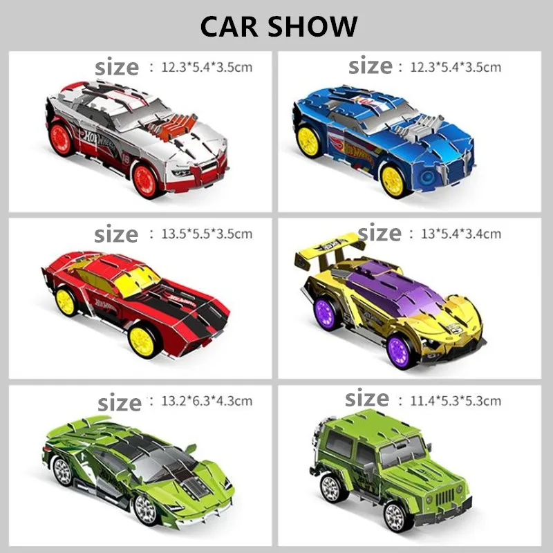 Гоночный автомобиль в сборе пазлы для раннего обучения игрушка детей колесо