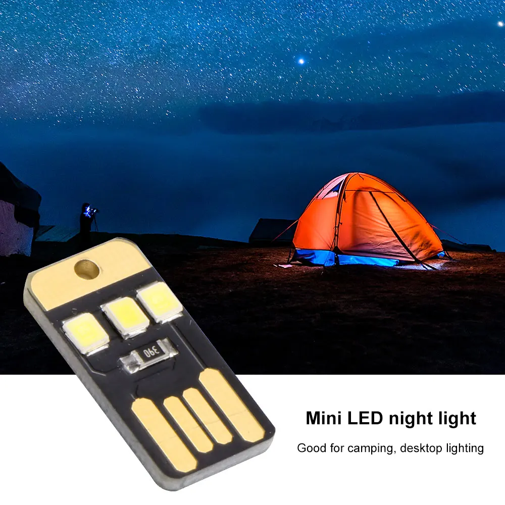 5 шт. ночник карманные карты USB Мощность светодиодный брелок ночной Светильник 0 2