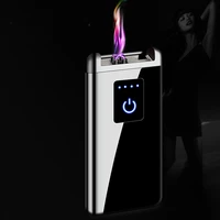 marquee touch induction usb cigarette lighter double arc lightweight portable rechargeable lighter zinc alloy cigarette lighter