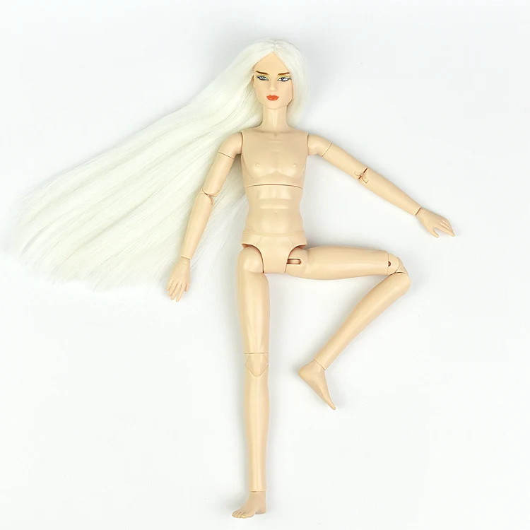 

1/6 Nude Male BJD Doll 20 Joint Flexible Body BJD Boy Long White Black Hair Boyfriend DIY 31cm Doll Toys Elf on The Shelf Gifts