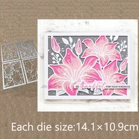 new design craft metal stencil mold cutting dies lily trio layering coverplate scrapbook die album paper card craft embossing