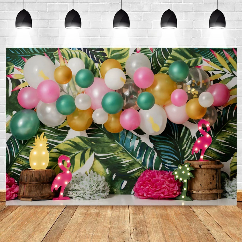 

Фон для студийной фотосъемки с изображением летних листьев воздушных шаров