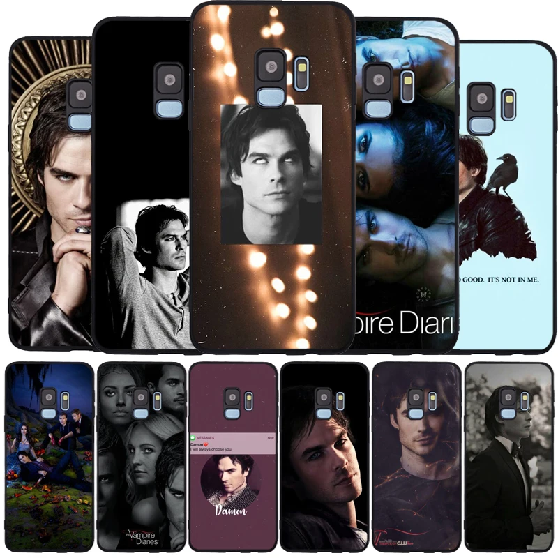 Чехол с дневниками вампира Стефаном деймоном Сальваторе черный чехол из ТПУ для