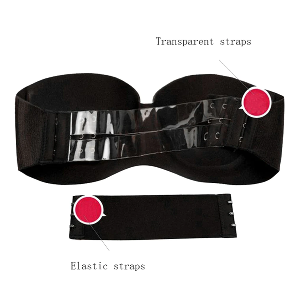 Женский бюстгальтер без бретелек однотонный цветной невидимый бесшовный на