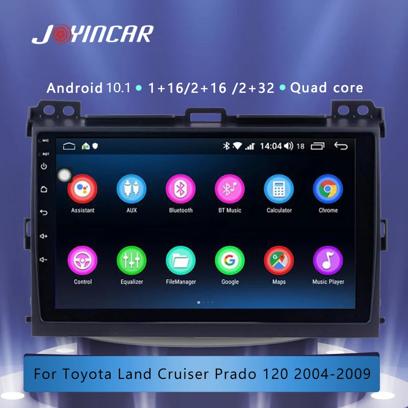 Автомобильный GPS навигатор для Toyota Prado 10 1 Land Cruiser 04 09 Android 120 2 + 32 ГБ без DVD плеера