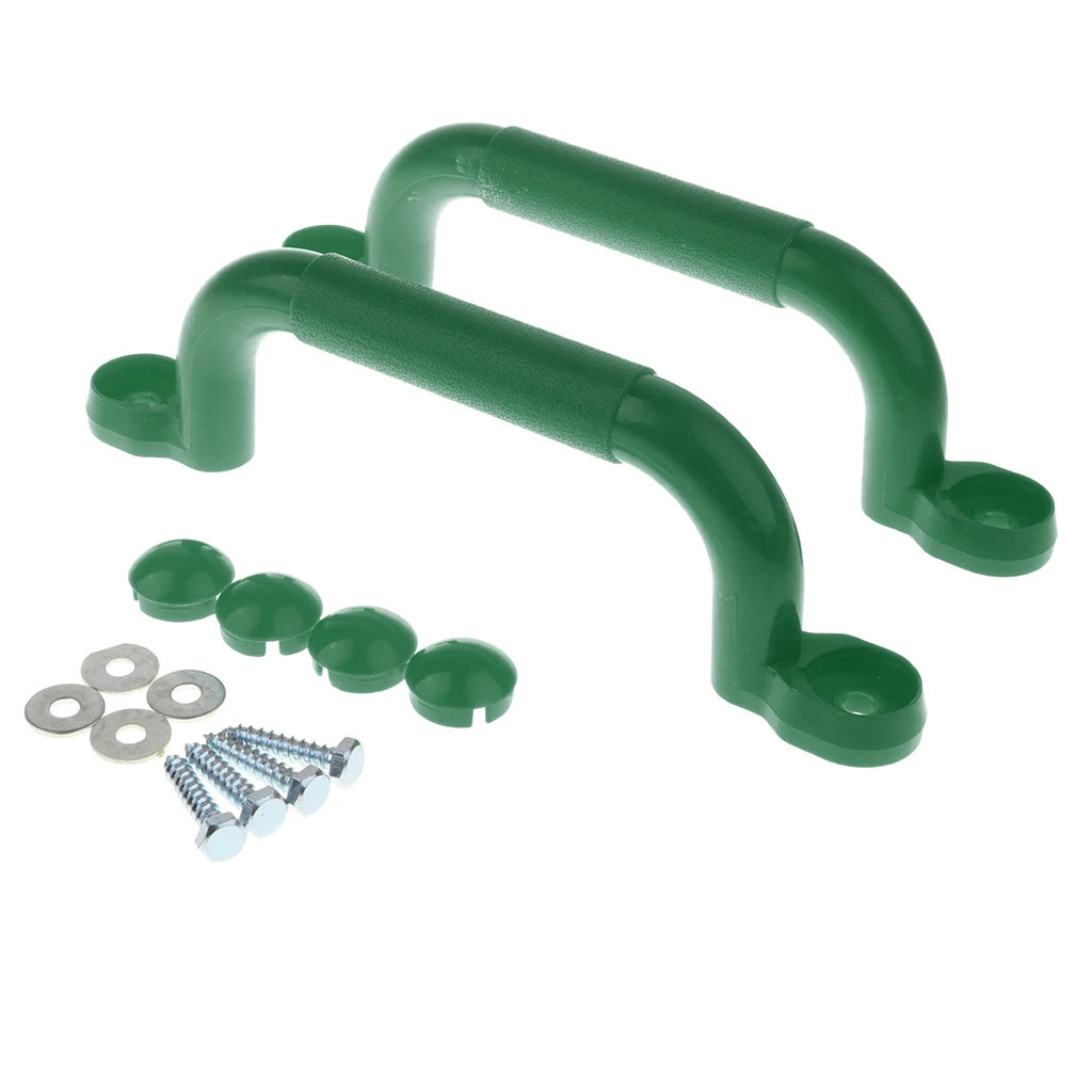 4 Pairs Safety Hand Grips for Climbing Frame Play House, with Mounting Hardware Kits Kids Swing Set Replacement