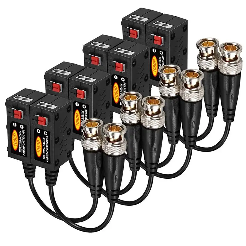 

New 1080P AHD/HD-CVI/TVI/CVBS Passive HD Video Balun Transmitter 4 Pairs (UTP Up to 350M-600M)