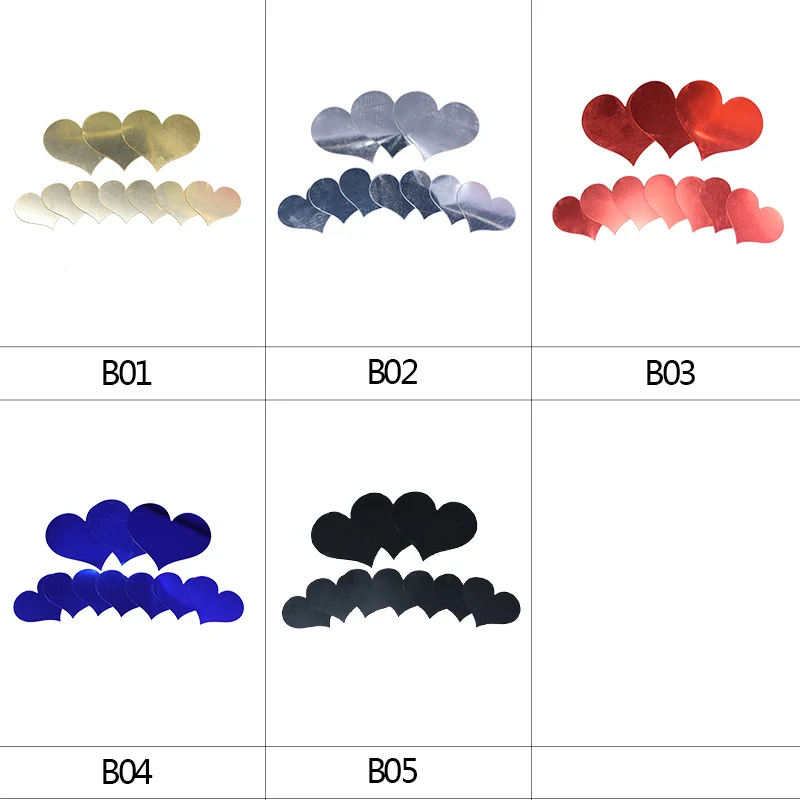 10 шт. зеркальные настенные 3d наклейки в форме сердца акриловые художественные