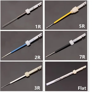 Иглы для перманентного макияжа, 1R2R3R5R7R3F4F6F, 30 шт.