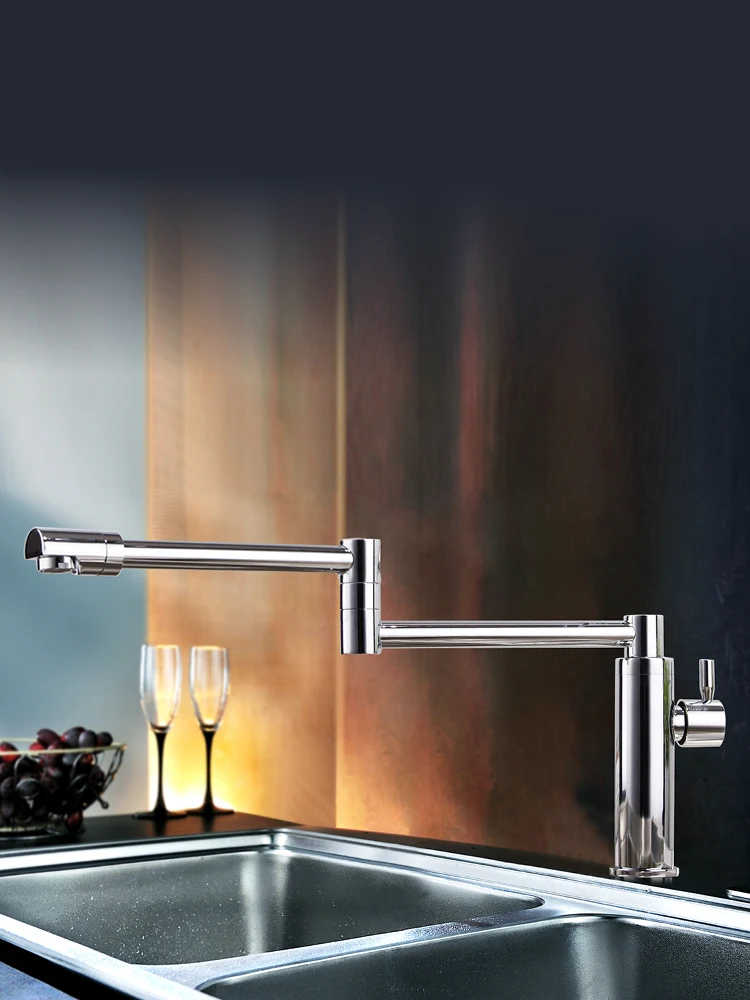 100% медный для бытовой раковины одиночный Холодный Смеситель кухни смеситель