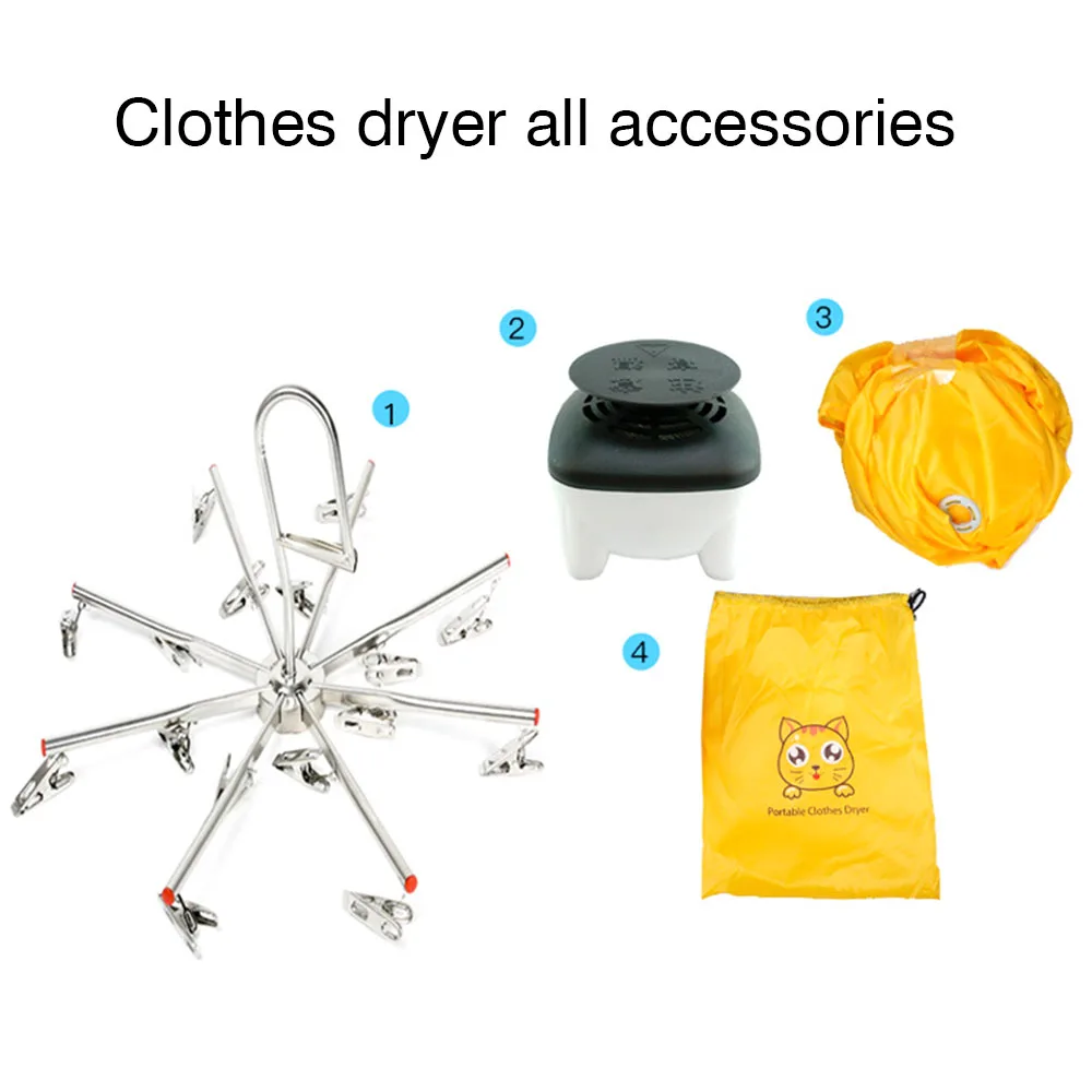 

Portable Electric Clothes Hanger Dryer Mini Travel Clothes Drying Foldable 220v Laundry Secador Machine Baby Clothes Dryer