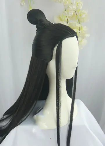 Китайский древний Hanfu на заказ парик из целых волос для мужчин Косплей|Шлемы| |