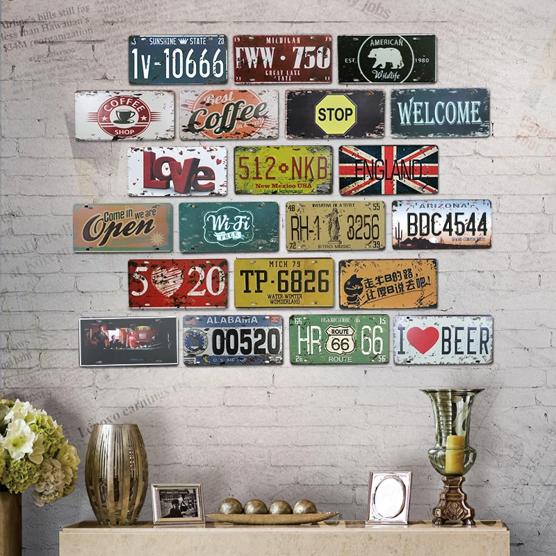 Оптовая продажа декоративных винтажных пользовательских металлических