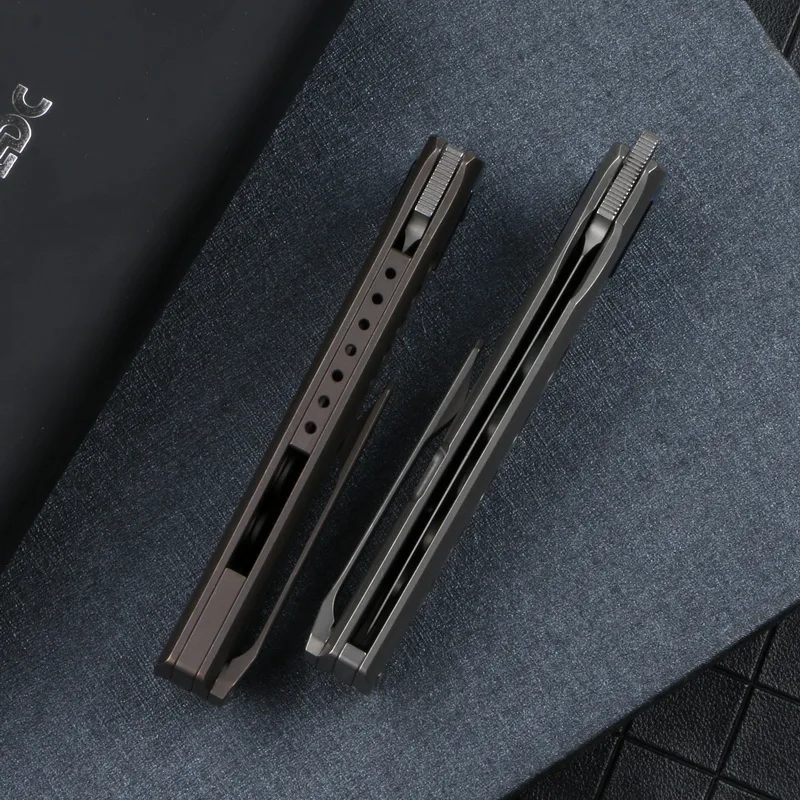 

LiBing Original JingKe Flipper Folding Knife Titanium Handle M390 Blade Outdoor Tactical Camping Survival EDC Tools