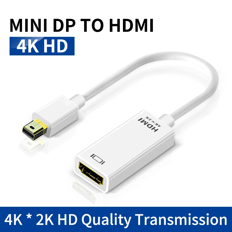 Мини-порт дисплея DP к HDMI-совместимый кабель Sup port s 4K 1080P Mini HDMI адаптер конвертер