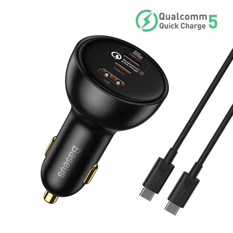 

Автомобильное зарядное устройство Baseus 160 Вт QC 5,0, быстрая зарядка USB Type C для IPhone 12 13 14 15 Pro, Macbook, ноутбуки, планшеты, автомобильное зарядное устройство для телефона