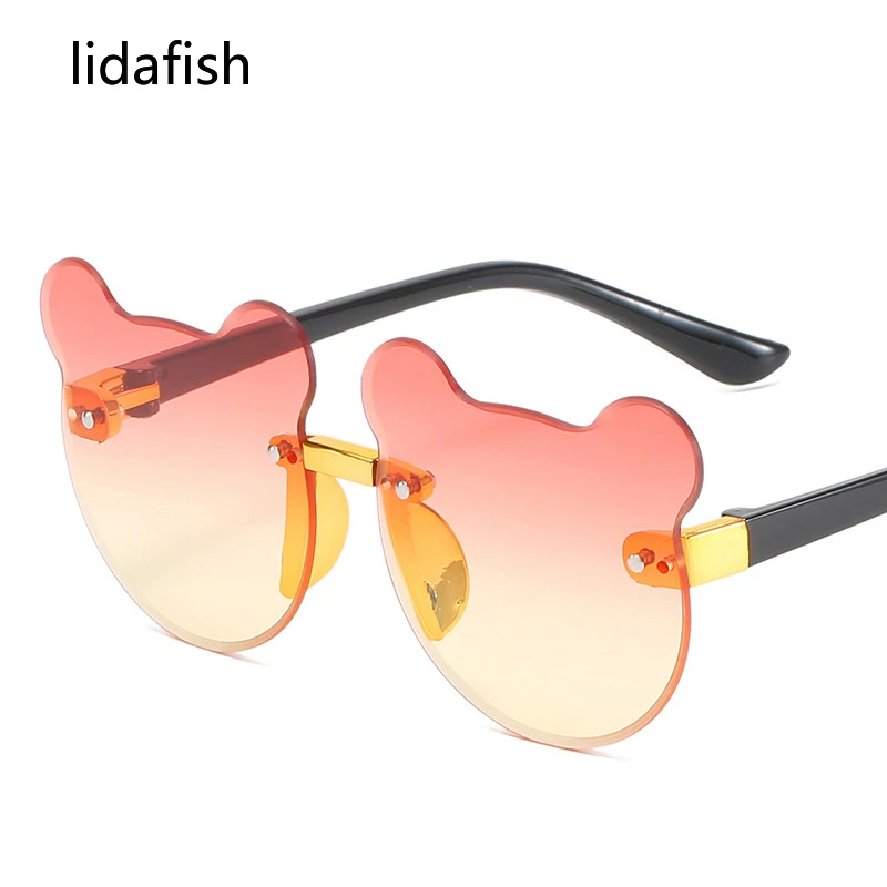 

Lidafish 2021 новинка из мультфильма «Город героев»; Модные прекрасные солнечные очки для детей в форме медвежонка рамка для маленьких мальчиков ...