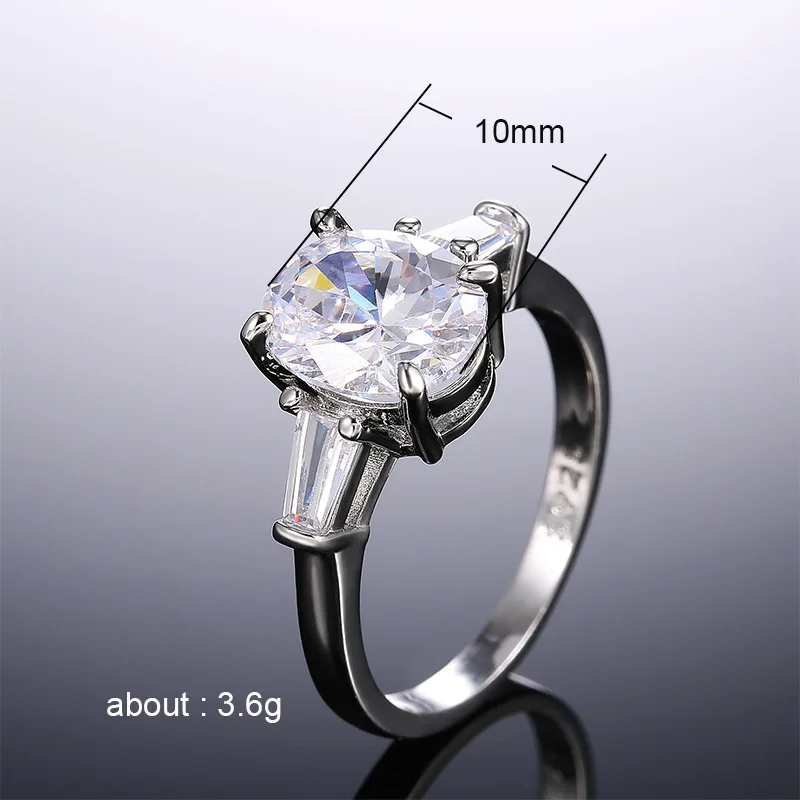 

Luxurious Rings for Women Bridal Wedding Anelli Trendy Jewelry Engagement Ring White Color Anillos Costume Jewelry for Women