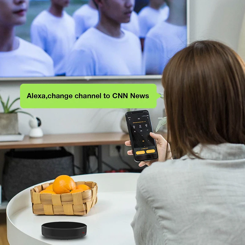 Смарт Пульт ДУ IRBOX Mini с поддержкой Wi Fi ИК подсветкой и голосовым